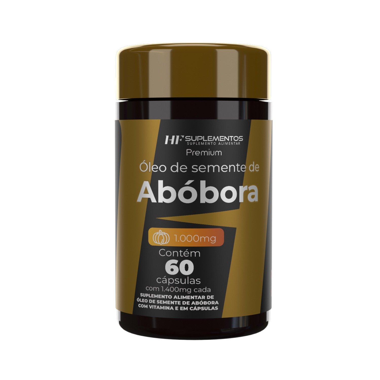 1 Frasco de Óleo de Semente de Abóbora HF 60 cápsulas - frente